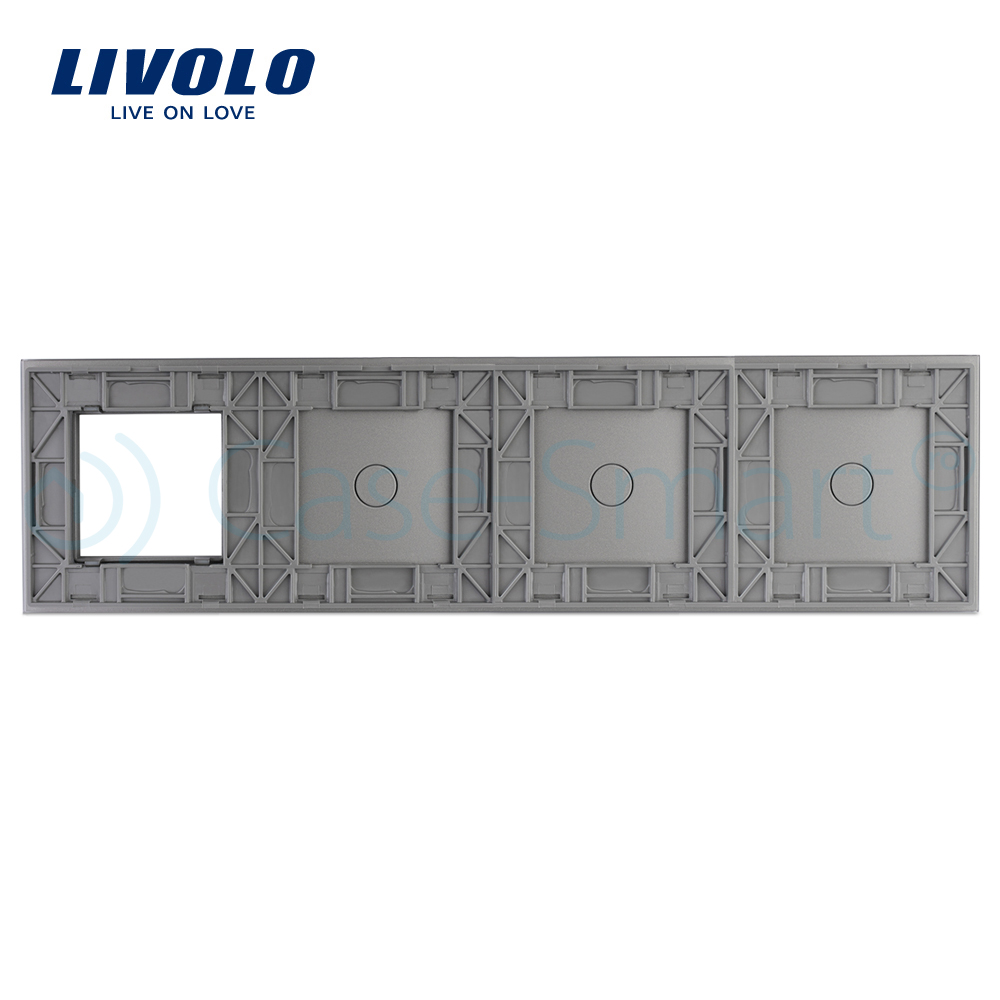 Panou Livolo 3 Touch + Priză, Sticlă Crystal - imagine 8