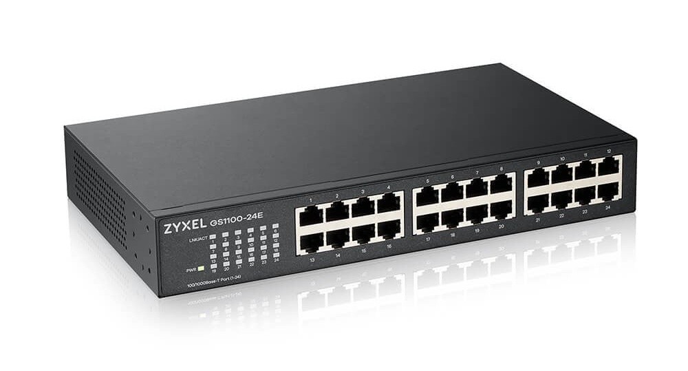 Switch Zyxel GS1100-24E, 24 Porturi Gigabit, Fanless