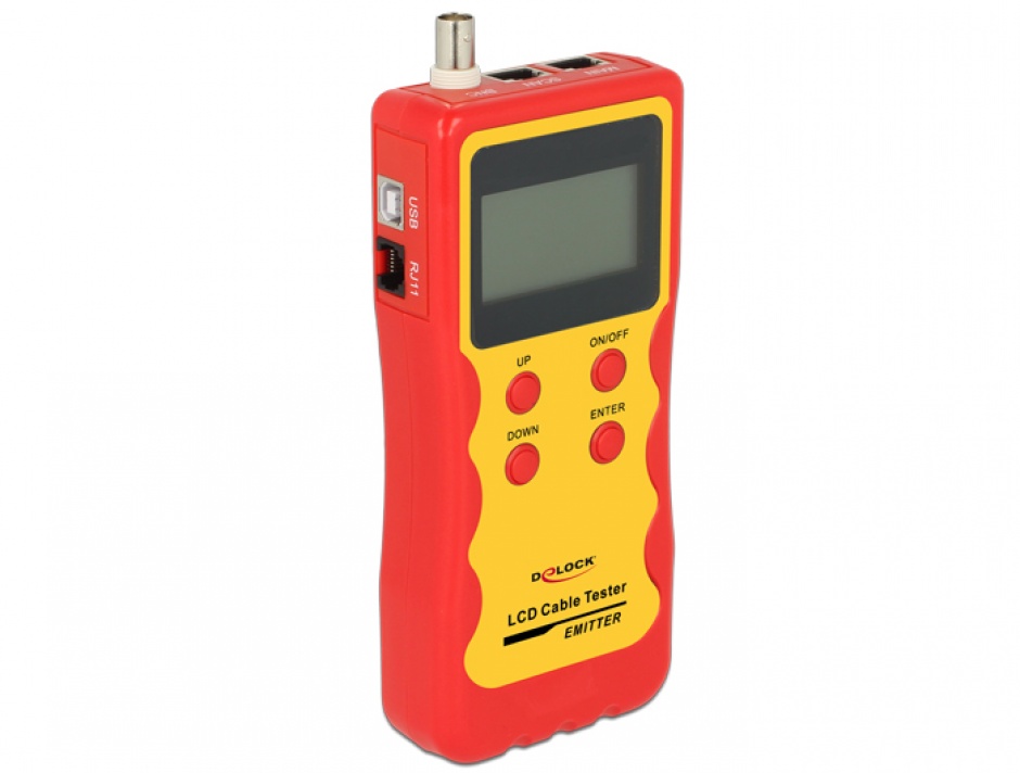 Tester LCD Delock 86108 - RJ45, USB, BNC