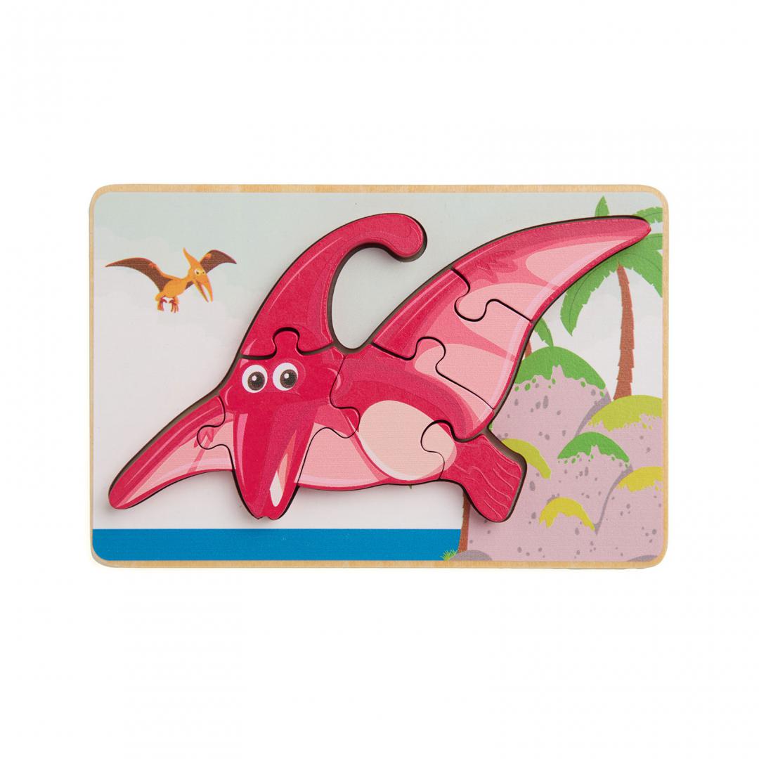 Puzzle Lemn Pterodactil 8 Piese | Joc Educativ Copii