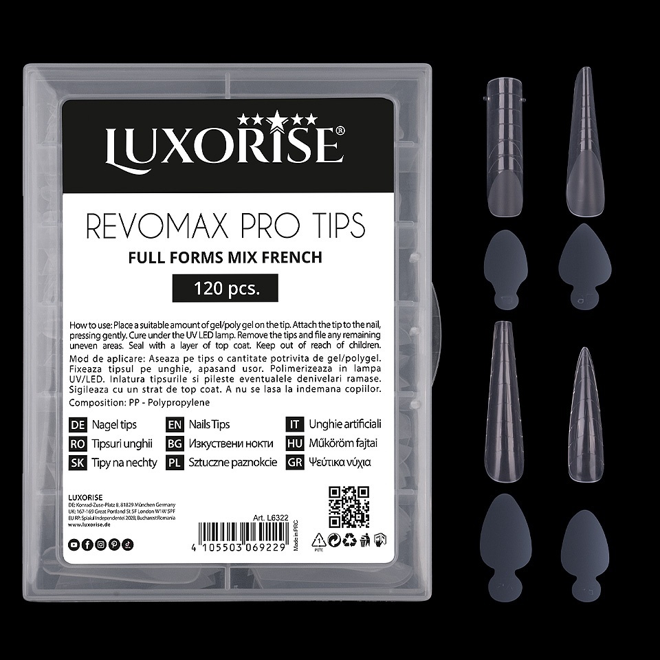 Tipsuri Reutilizabile Luxorise REVOMAX PRO, 96 buc