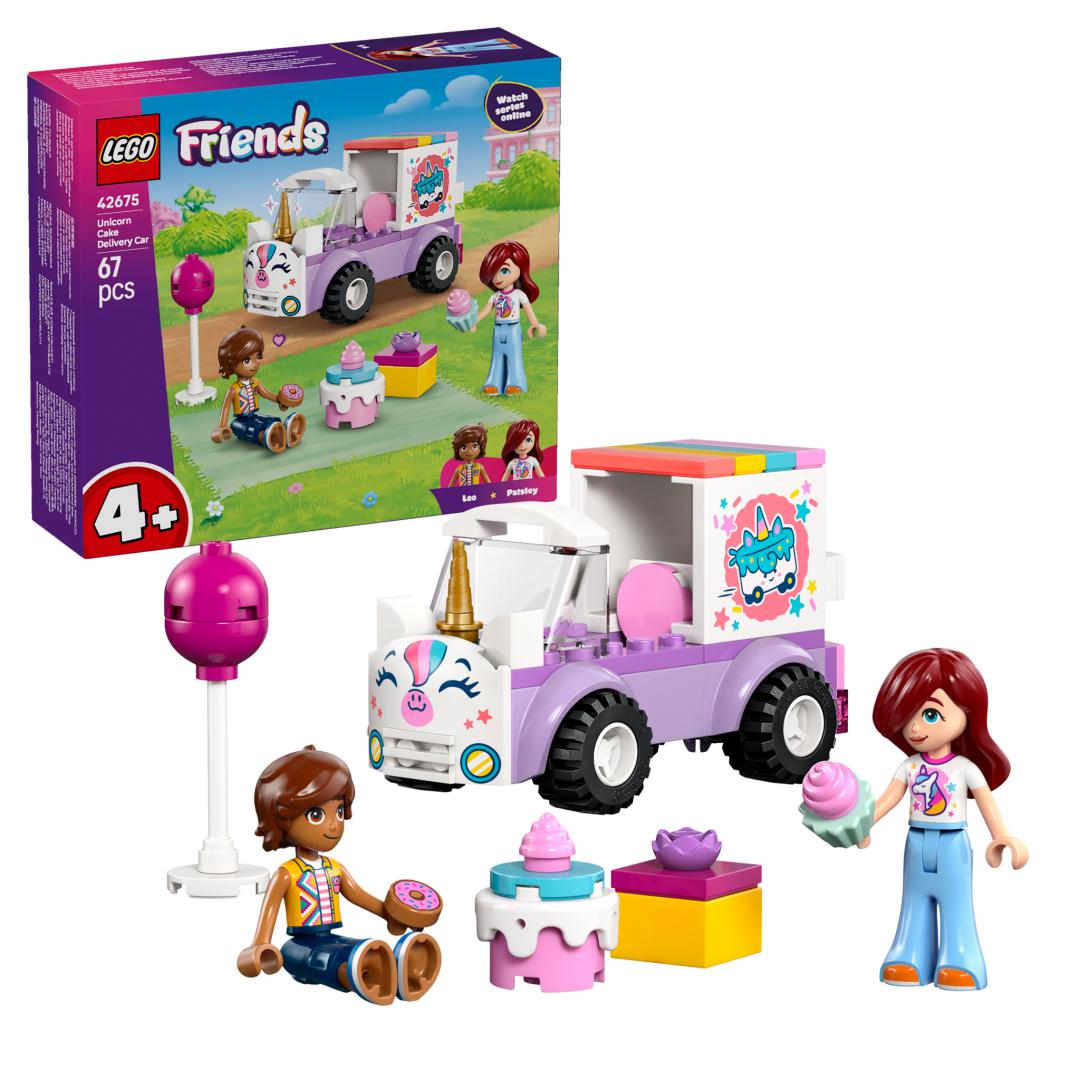 LEGO Friends Mașină-Unicorn Livrare Torturi 42675 | 67 piese