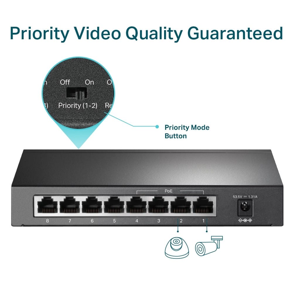 Switch TP-LINK TL-SF1008P 8 Porturi 10/100 Mbps cu PoE - imagine 17