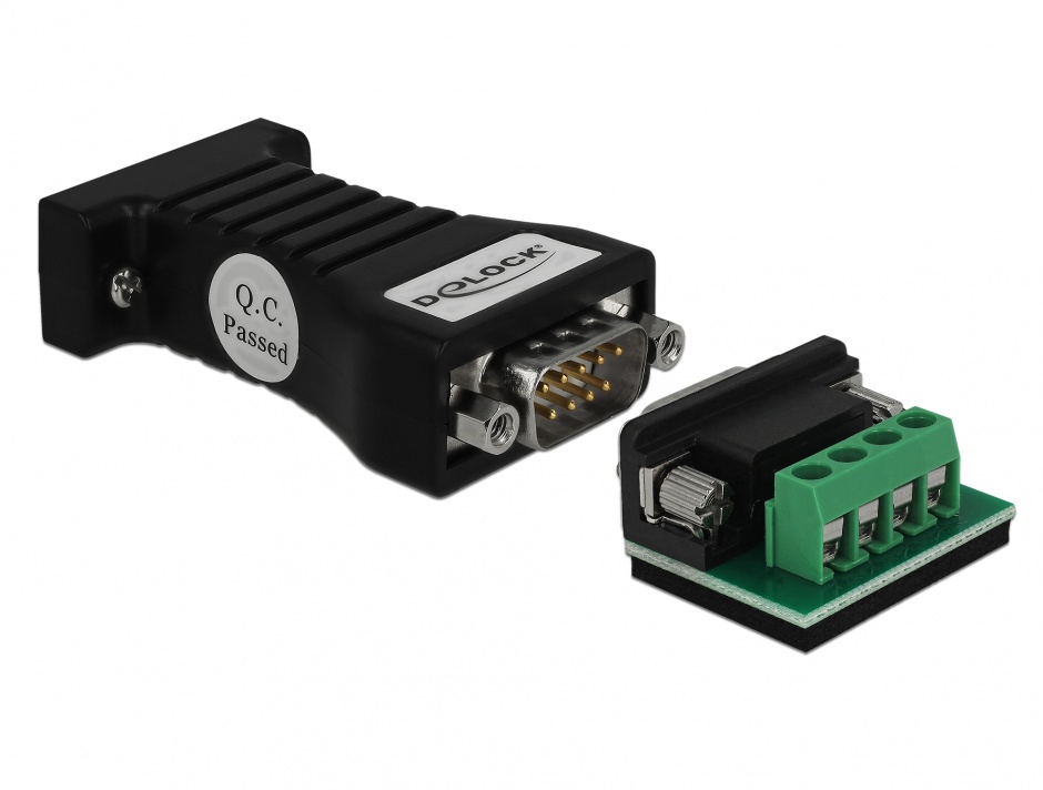 Convertor Delock RS-232 la RS-485, Protectie ESD, -40°C