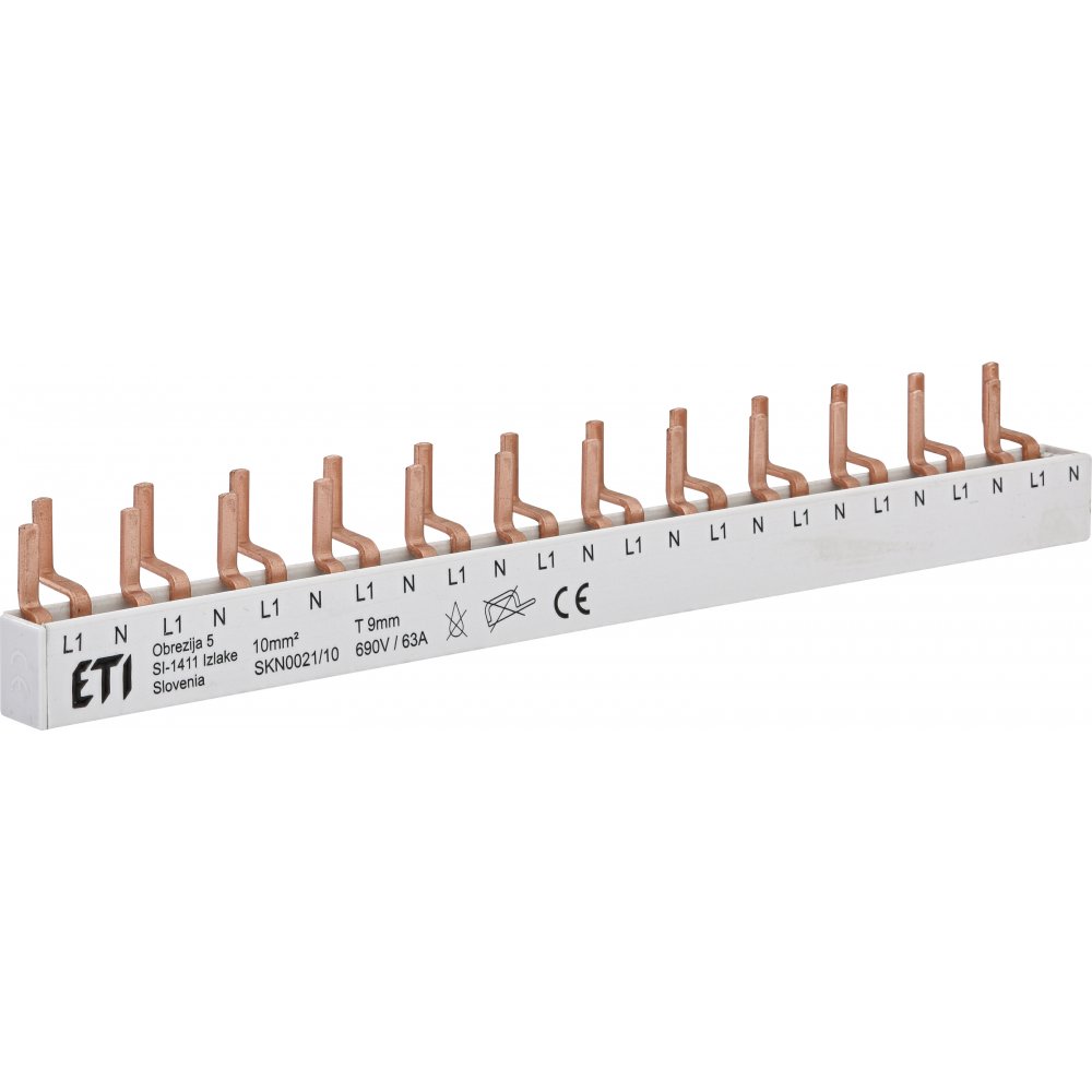 Busbar 1P+N 63A Eti, 12 Module