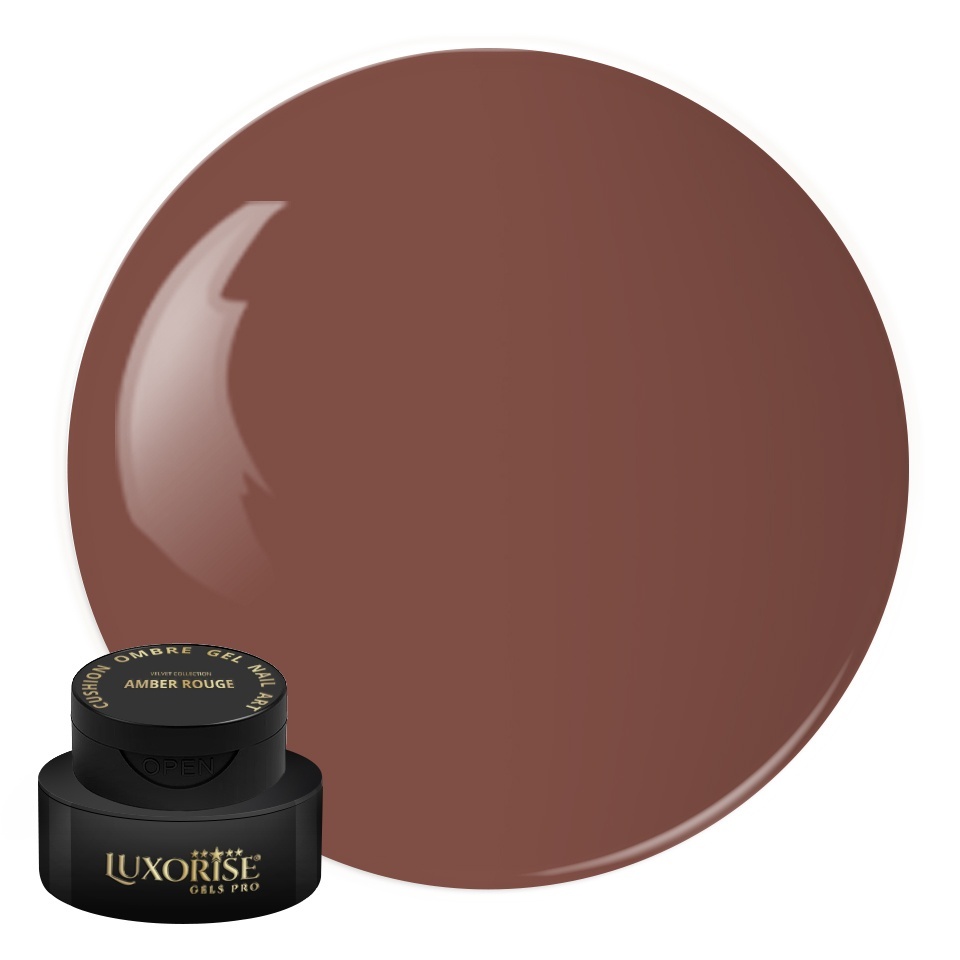 Gel UV Nail Art Babyboomer LUXORISE Cushion Ombre Velvet - Amber Rouge, 2ml