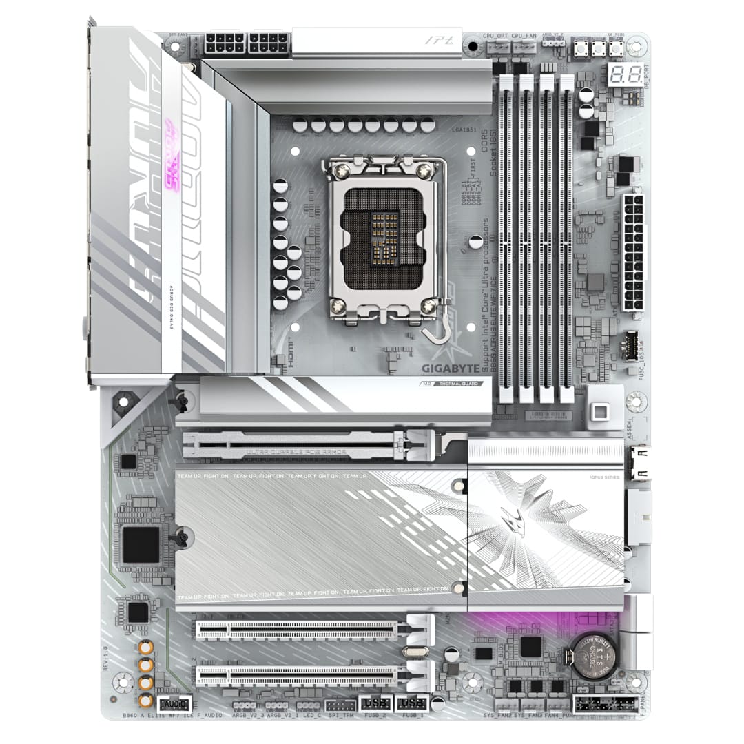 Placă de bază Gigabyte B860 AORUS ELITE WIFI7 ICE LGA1851 - imagine 3