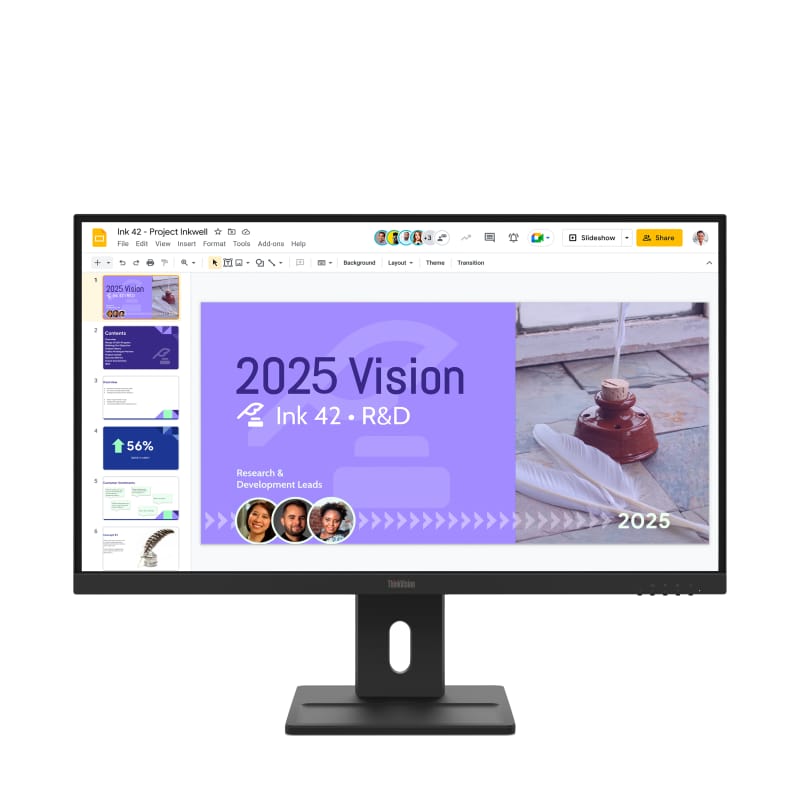 Monitor Lenovo ThinkVision E27Q-40 27" QHD IPS 100Hz Profesional - imagine 2