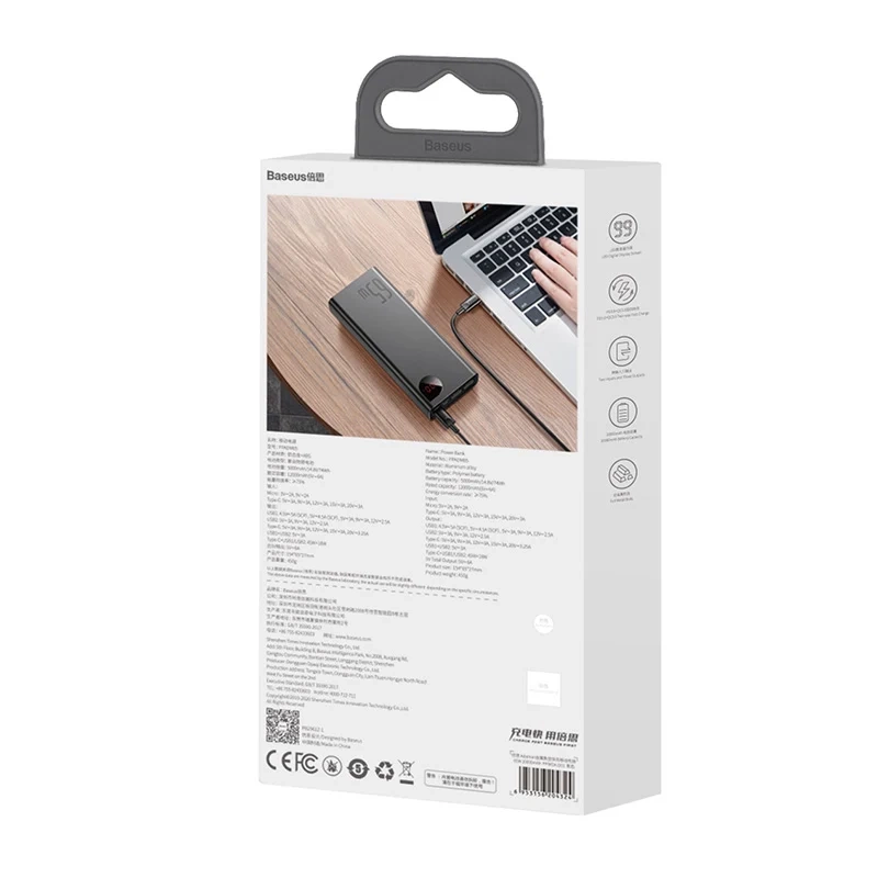 Powerbank 20000mAh Baseus Adaman 65W PD - Încărcare Rapidă Laptop - imagine 9