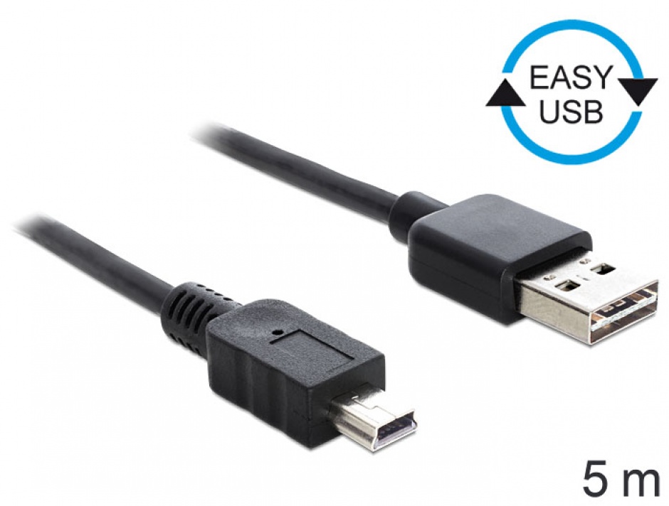 Cablu Delock USB 2.0 Reversibil 5m