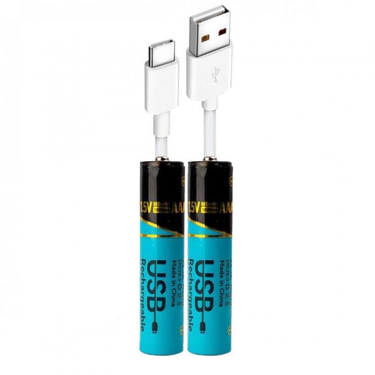 Set 2 Acumulatori AAA Oem 1.5V 660mWh, Încărcare USB-C
