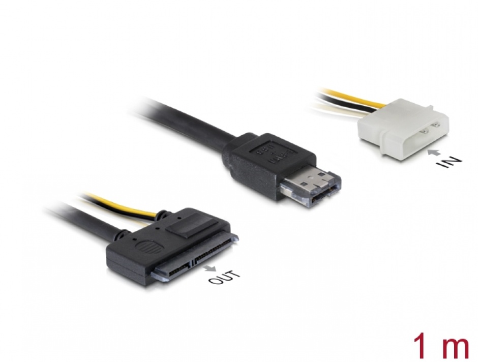 Cablu eSATAp la SATA 22p 1m Delock