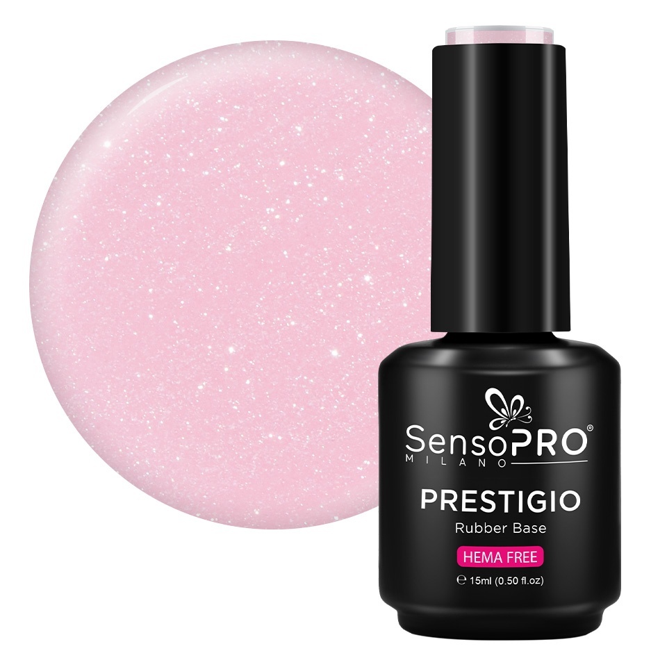 Rubber Base PRESTIGIO Pinky Promise 15ml SensoPRO - imagine 2