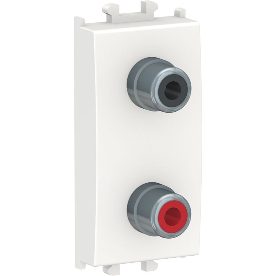 Priza Audio Dubla Schneider Easy Styl, RCA, 1 Modul