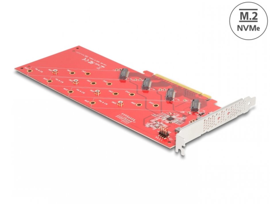 Placa Delock PCIe x16 la 4x NVMe M.2