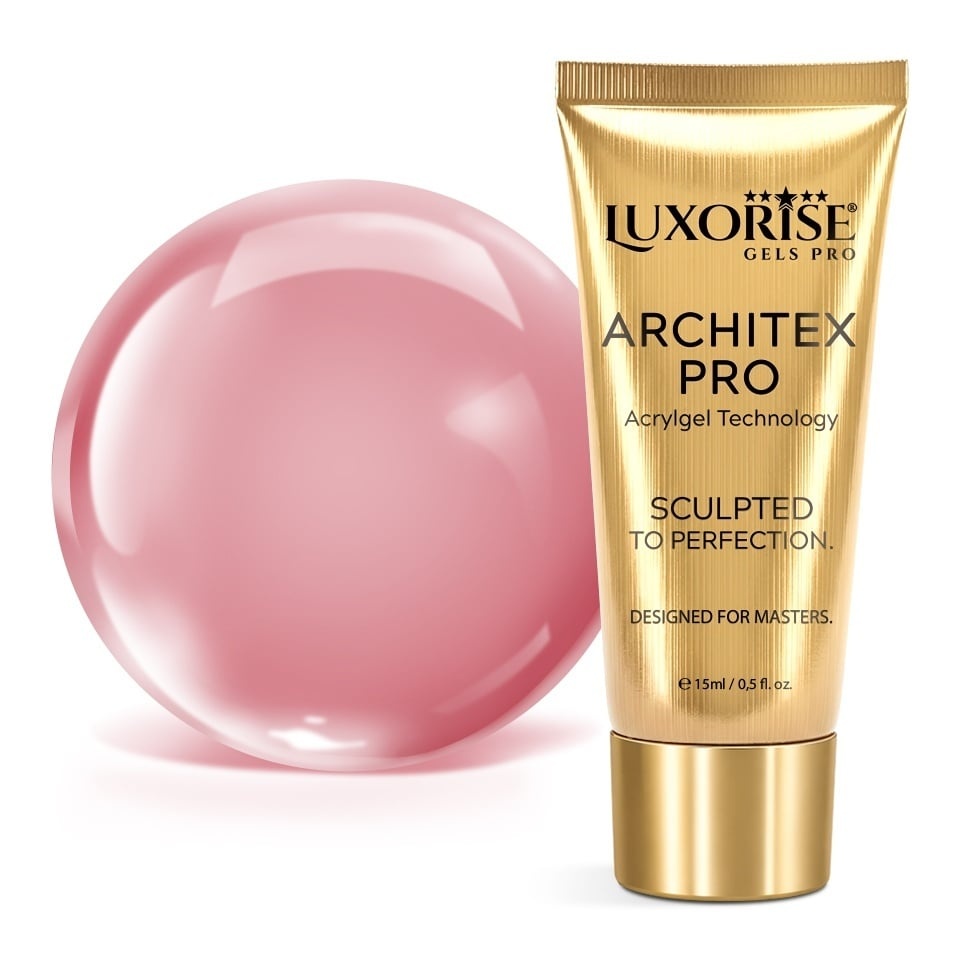Polygel LUXORISE ARCHITEX PRO - Sculpted Nude Collection, Rose Whisper, 15ml