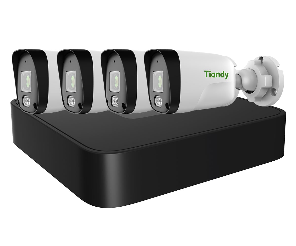 Kit Supraveghere Tiandy 4 Camere PoE Full HD