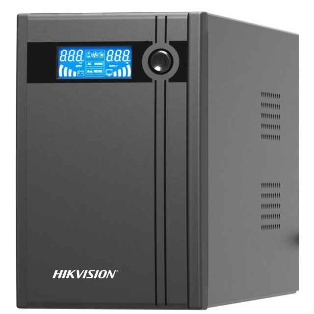UPS Hikvision DS-UPS2000, 1200W, Afișaj LCD, 4 Prize Schuko