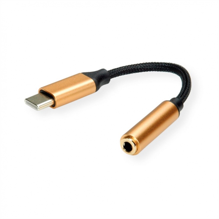 Adaptor USB-C la Jack 3.5mm Roline 13cm