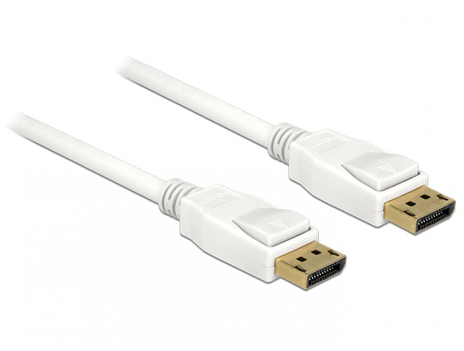 Cablu DisplayPort 1.2 Alb 3m, Delock 4K