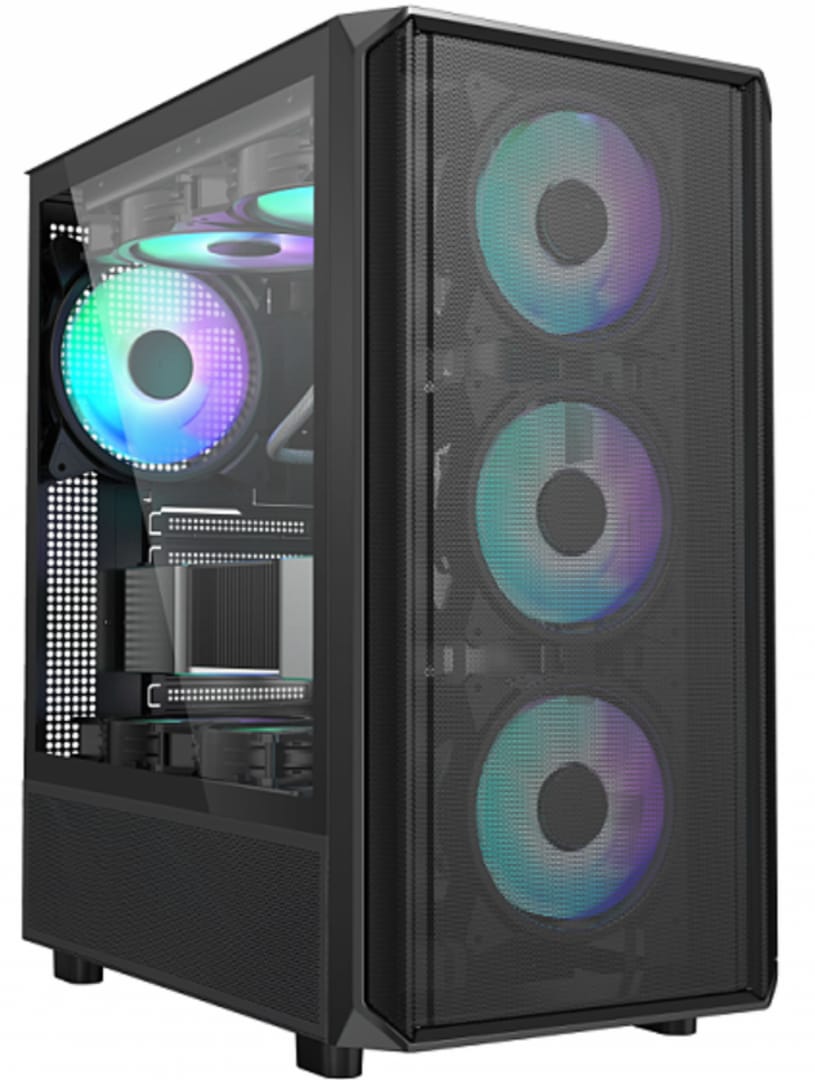 Carcasă Gaming SERIOUX Vanguard Middle Tower - Panou Sticlă ARGB - imagine 4