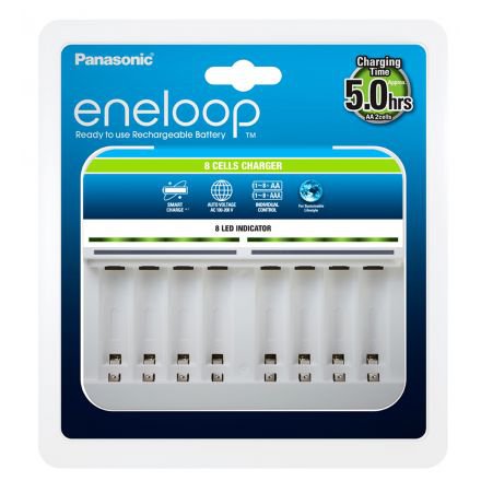 Încărcător Smart Eneloop, 8 canale, AA/AAA