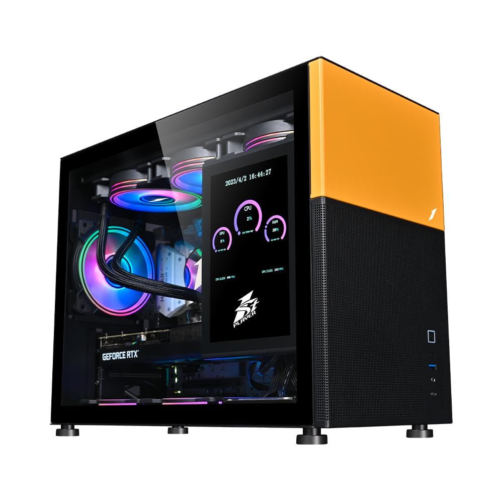 Carcasa 1STPLAYER MI6-EV Mid Tower Negru - Sticla Templata - imagine 6