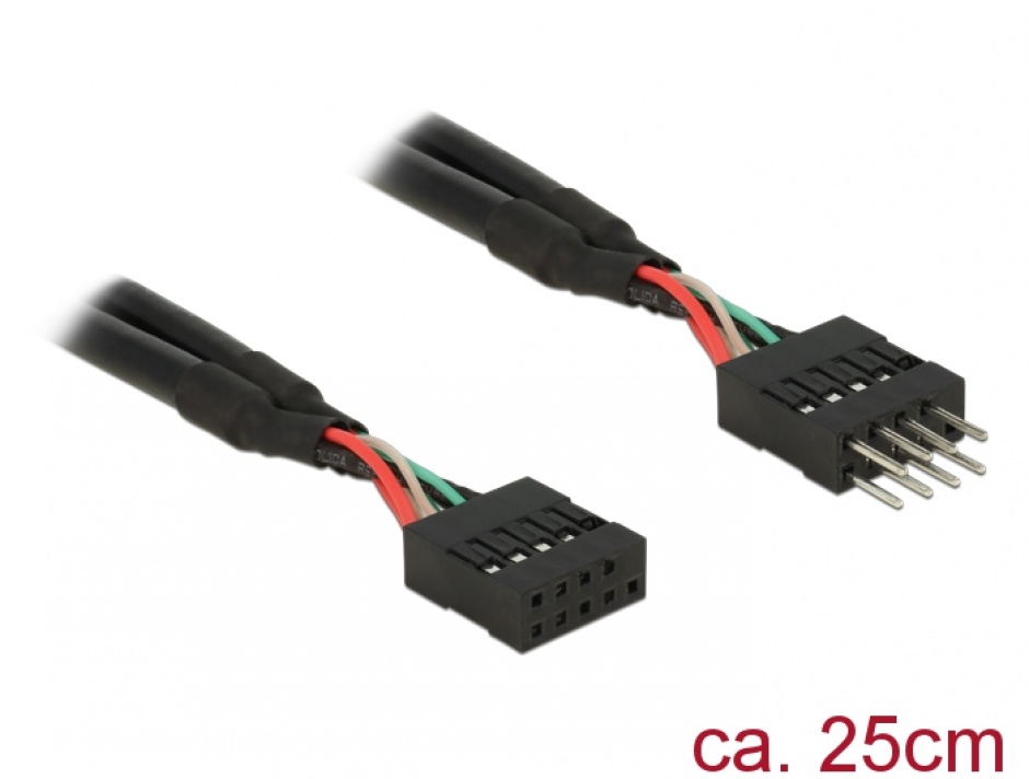 Cablu USB 2.0 Header 10P 25cm Delock