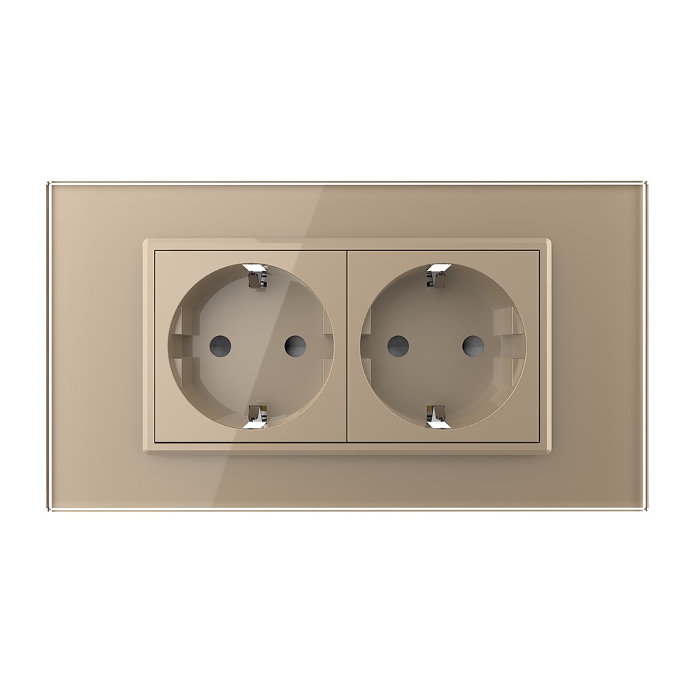 Priza Dubla Livolo Sticla 4M Italiana - imagine 9