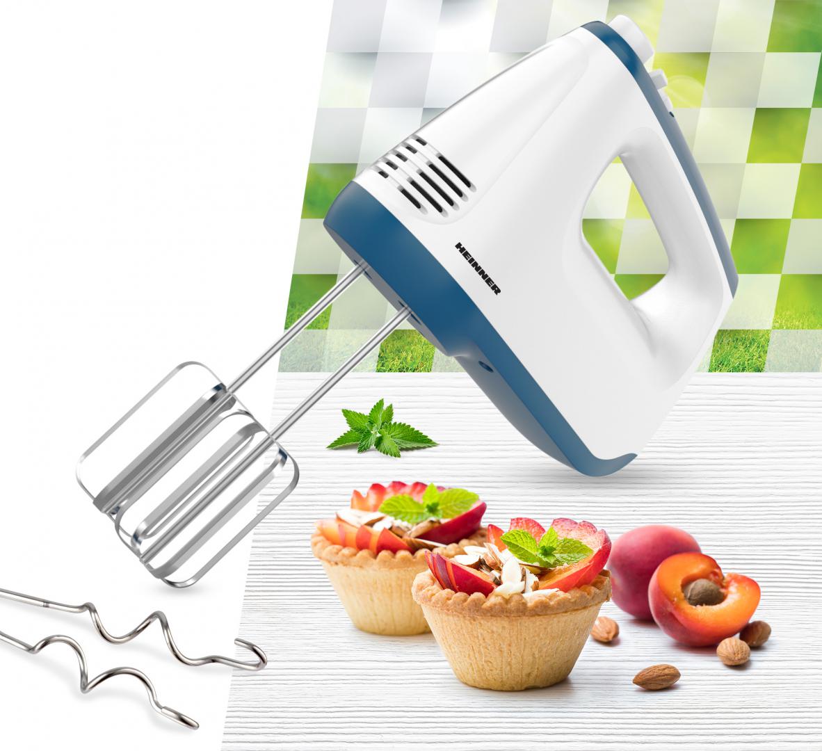 Mixer de Mână Heinner HM-400BL, 400W, 6 Viteze + Turbo - imagine 2