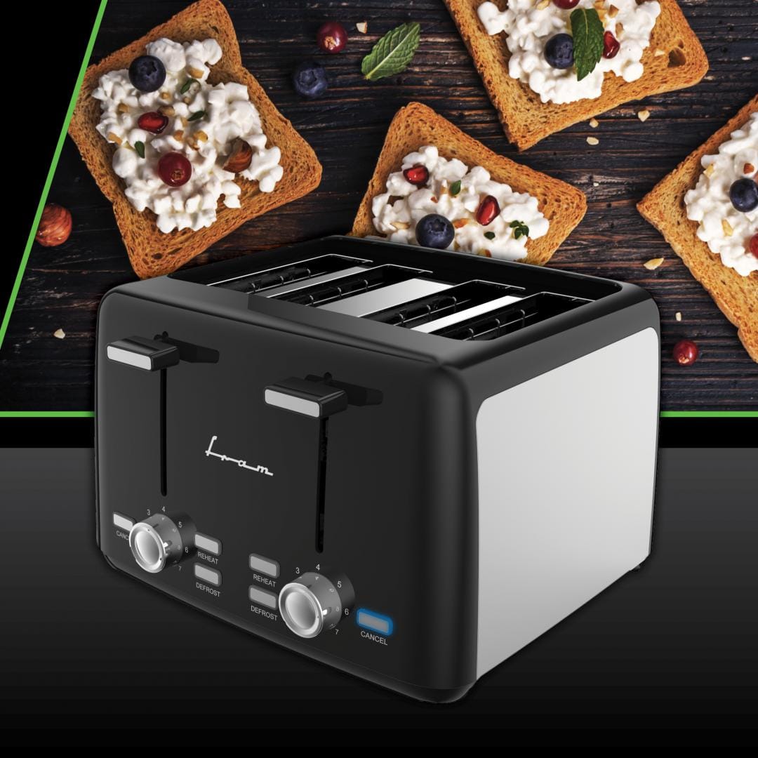 Prajitor Paine Fram FTP-1574SSBK 1500W 4 Felii Negru - imagine 3
