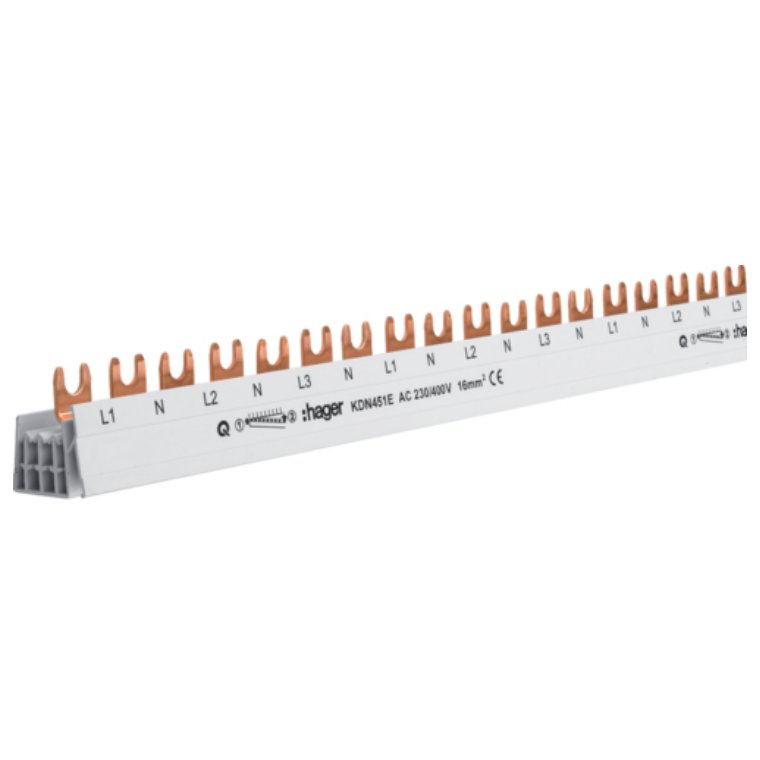 Busbar Hager KDN451E 4P 80A, 1m