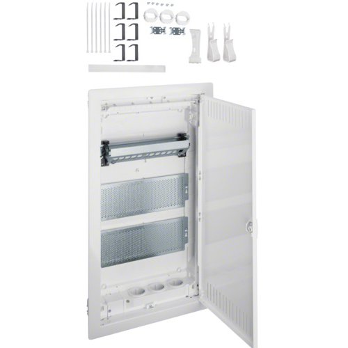 Tablou multimedia Hager VU36NW, 3 prize SCHUKO, îngropat