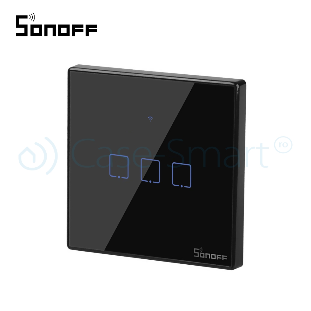 Intrerupator Touch Triplu Sonoff T3EU3C Wi-Fi - imagine 3