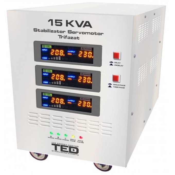 Stabilizator retea trifazat Ted electric 15KVA 12000W SVC