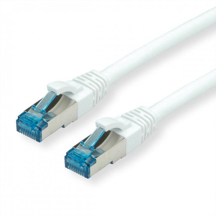 Cablu RJ45 Cat 6a S-FTP Alb 0.5m Value