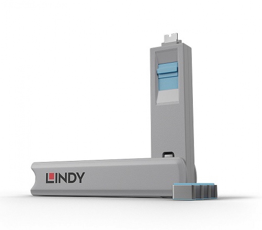 Set 4 Port Blockere USB-C Lindy + Cheie