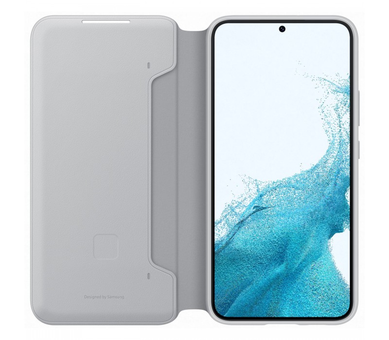 Husa Samsung Galaxy S22 Plus Smart LED View Cover Light Gray - imagine 3