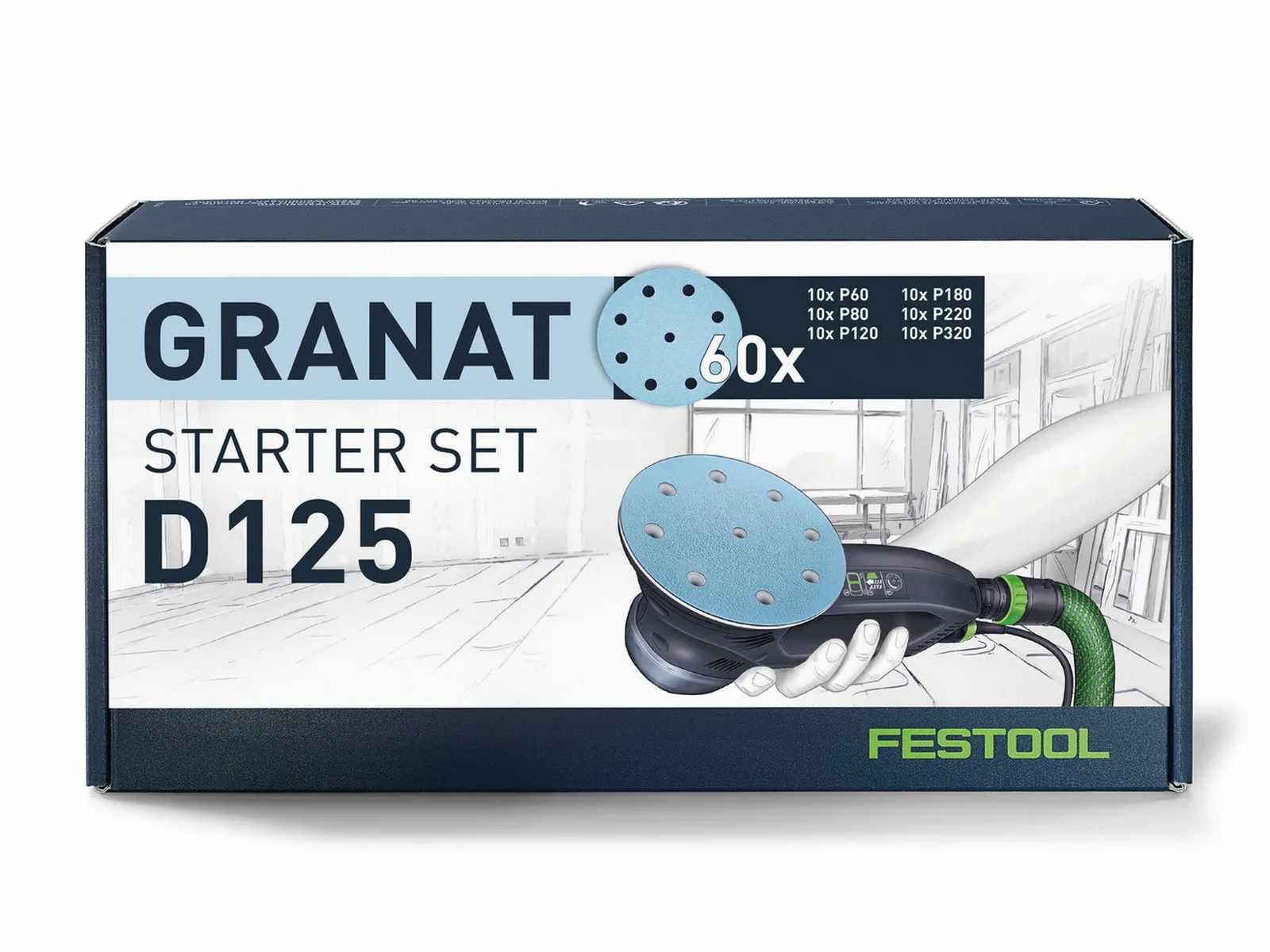 Set 60 discuri Festool GRANAT D125 - Slefuire perfectă