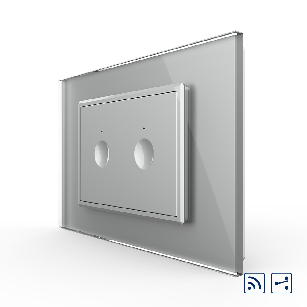Intrerupator Dublu Touch Wireless Livolo, Sticla - imagine 13