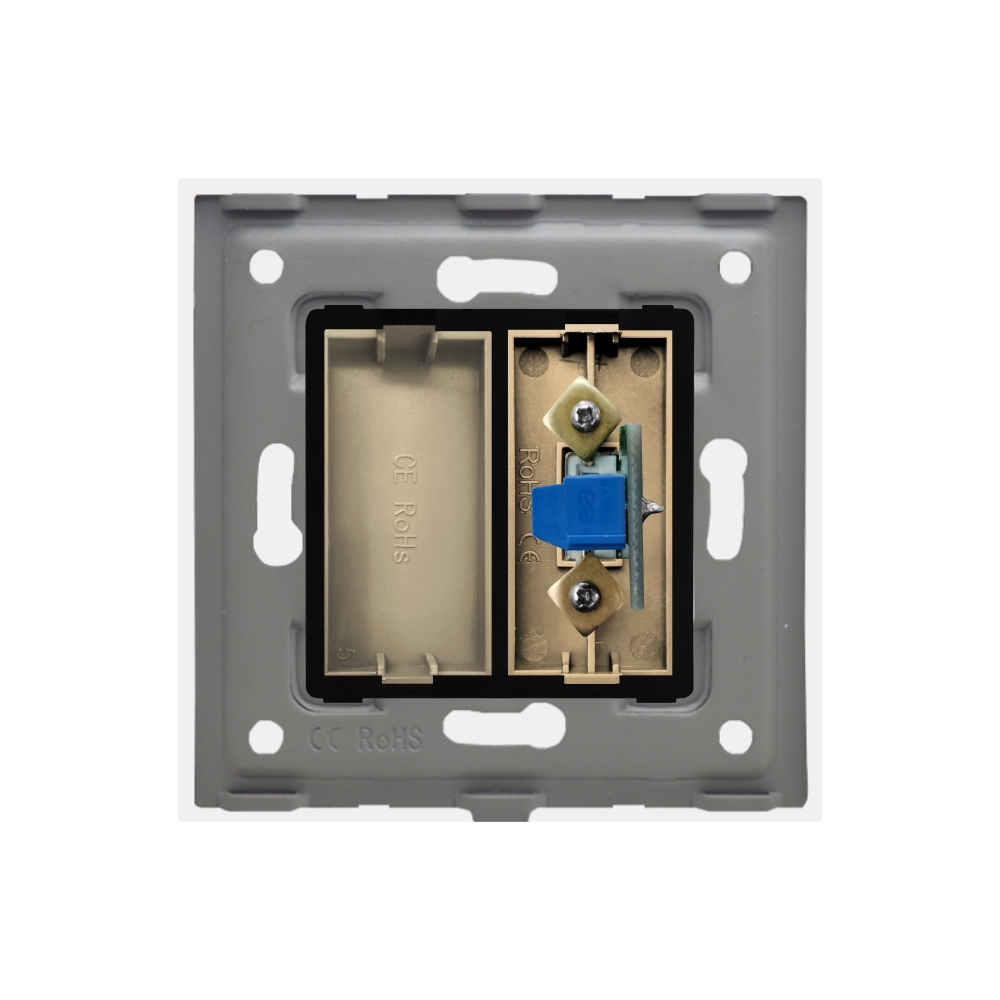 Priza USB + Blank Rama Sticla LUXION, Alba - imagine 15