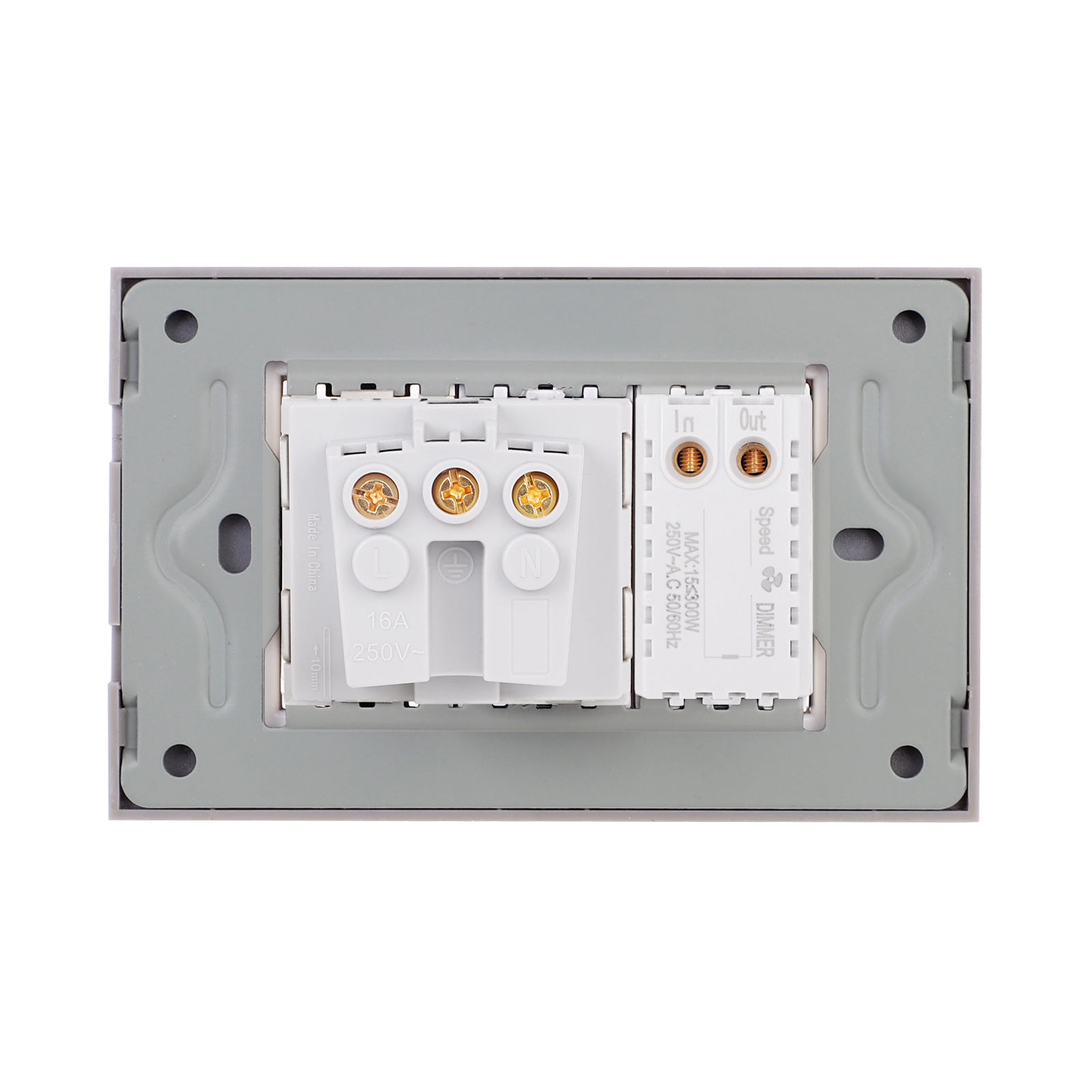 Comutator Ventilator + Priza cu Ramă Sticlă LUXION IP44 - imagine 16