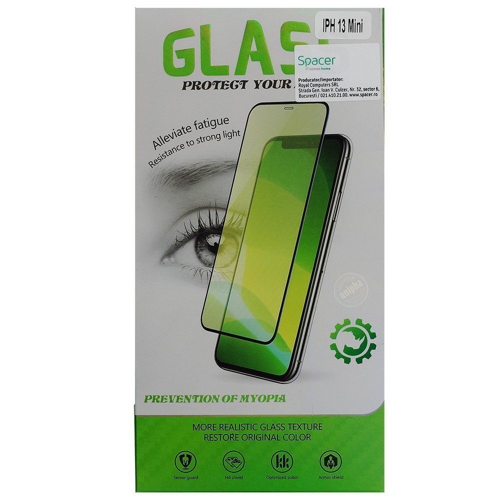 Folie Sticla Spacer iPhone 13 Mini 9H - Protectie Totala 9D