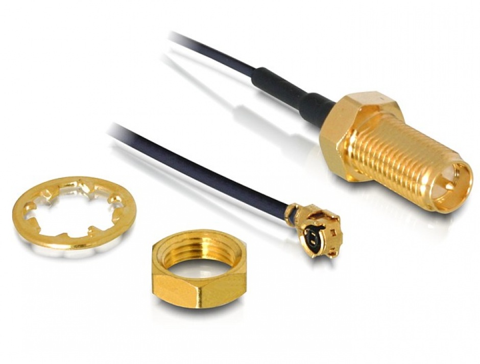 Conector Delock RP-SMA la MHF, 20cm