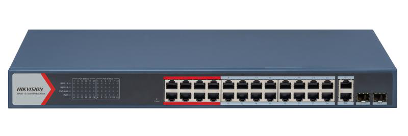 Switch Hikvision DS-3E1326P-EI 24 Porturi PoE Smart Managed