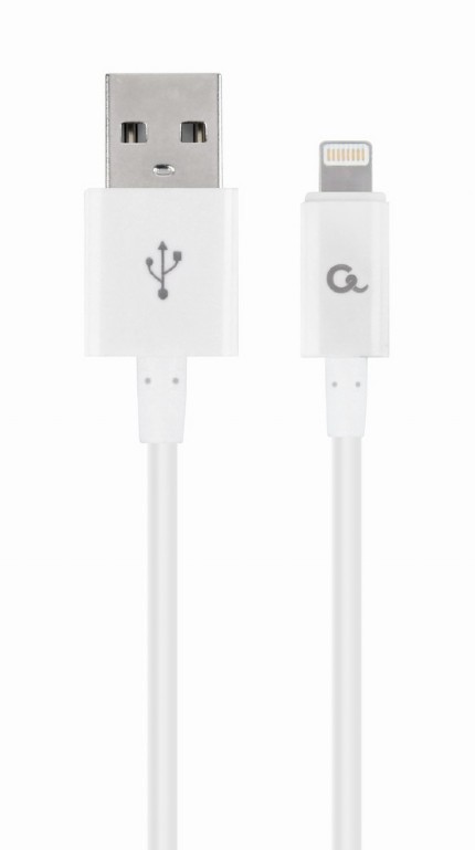 Cablu Lightning Gembird USB 2.0 1m Alb - Încărcare Rapidă