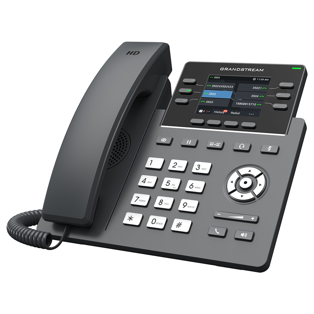 Telefon IP Grandstream GRP2613W, 6 linii, Wi-Fi 6, HD audio