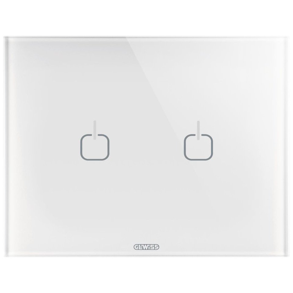 Rama 3 module Gewiss Chorus Ice Touch, Alb
