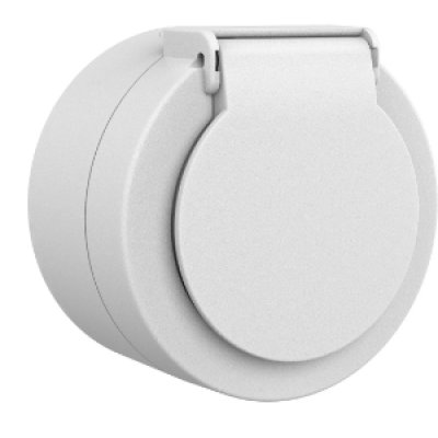 Priză Schuko cu capac Ovivo OV00865, 16A, IP54, alb