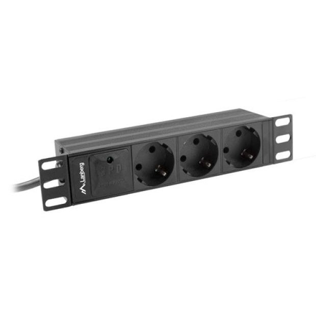 PDU Lanberg 10" 3 Prize Negru